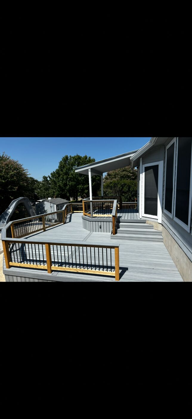 Multi-level deck + hot tub pad for Robert P.