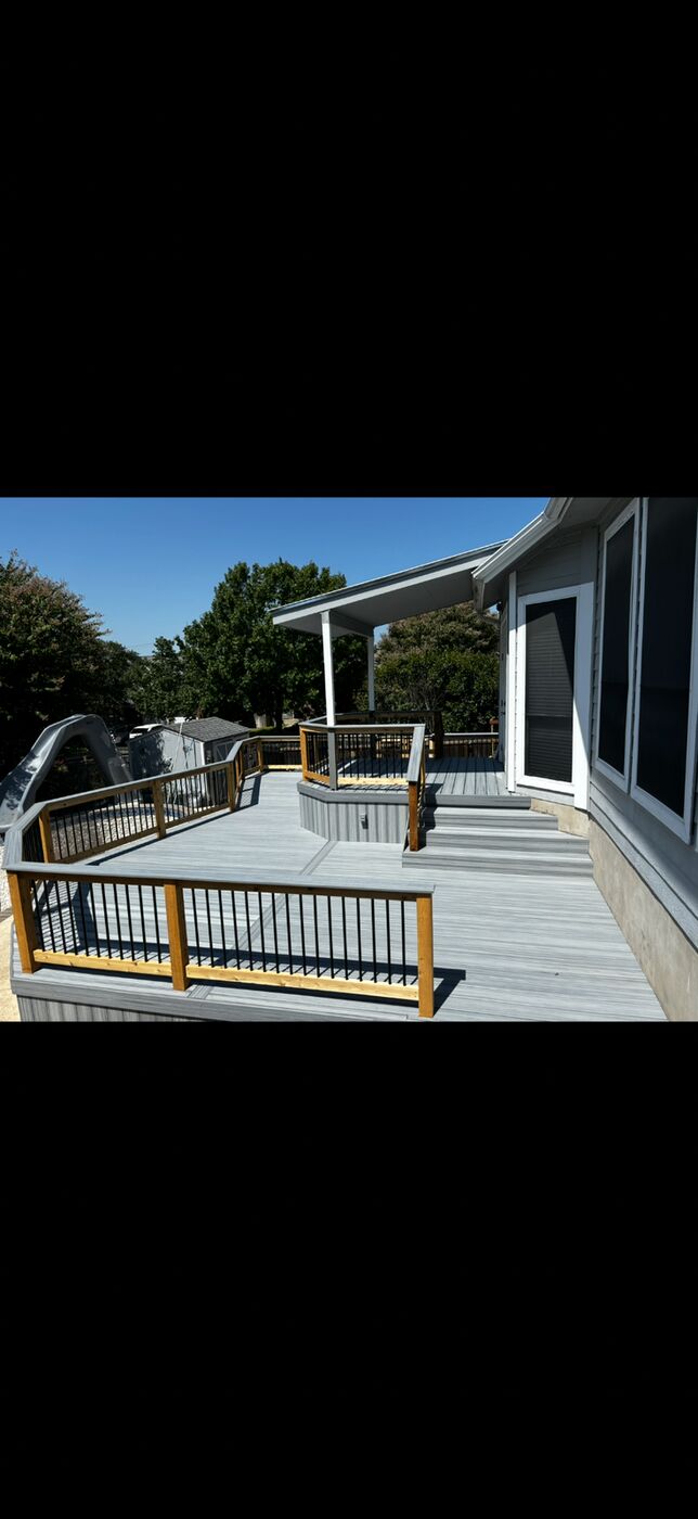 Custom backyard deck build