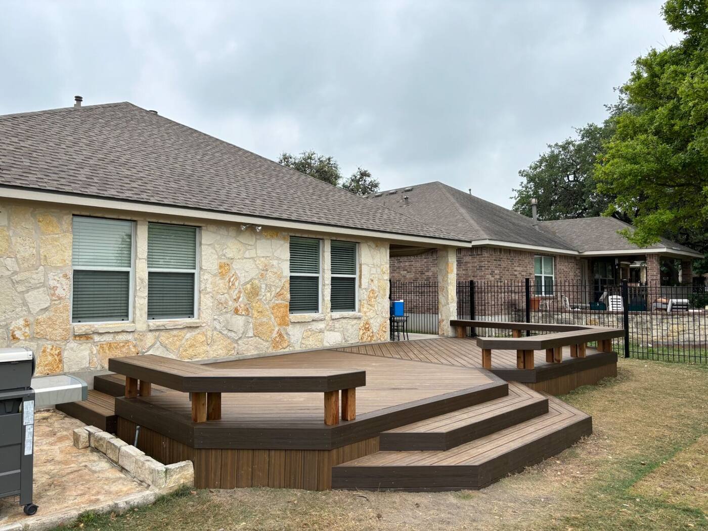Elevated deck + skirting for The Whitlock Family