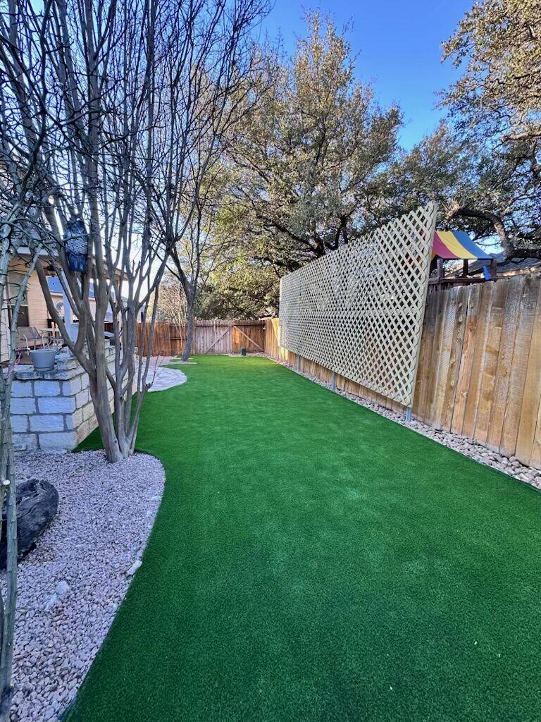 Artificial turf backyard for Kevin S.